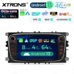 PX74FSFBL 7 Zoll Octa Core 4 + 64 GB Global 4G LTE Android Autoradio Multimedia Player Speziell für Ford – Bild 6