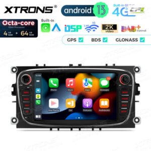 PX74FSFBL 7 Zoll Octa Core 4 + 64 GB Global 4G LTE Android Autoradio Multimedia Player Speziell für Ford – Bild 8