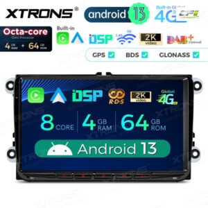 PX94MTVDAB 9 Zoll Octa Core 4 + 64 GB Global 4G LTE Android Autoradio Multimedia Player Individuell passend für VW / SEAT / SKODA – Bild 8