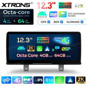 QLB22EVB12FVN 12,3 Zoll Octa Core 4 GB + 64 GB Auto GPS Multimedia Player für BMW 5er G30 / G31 EVO Android13