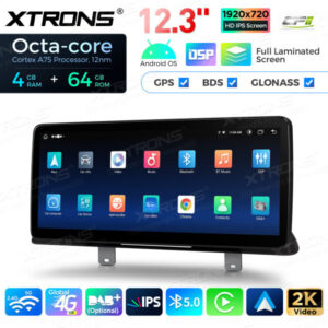 QLB22EVB12FVN 12,3 Zoll Octa Core 4 GB + 64 GB Auto GPS Multimedia Player für BMW 5er G30 / G31 EVO Android13