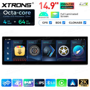 QLB4263CC 14,9 Zoll 4 + 64 GB Global 4G LTE Android Autoradio Multimedia Player mit vollständig laminiertem 2K IPS-Bildschirm für BMW 6er M6 E63 E64 mit CCC-System – Bild 6