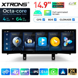 QLB42NENBL 14,9 Zoll Octa Core 4 + 64 GB Global 4G LTE Android Autoradio Multimedia Player mit vollständig laminiertem 2K IPS-Bildschirm für BMW 1er F20 / F21, 2 Serie F23 Cabrio NBT LHD