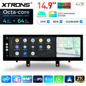 QLB42X5EV 14,9 Zoll für BMW X5 F15 (2017-2018) / X6 F16 (2017-2019) EVO Octa Core 4 + 64 GB Global 4G LTE Android Autoradio Multimedia Player mit vollständig laminiertem 2K IPS-Bildschirm – Bild 8