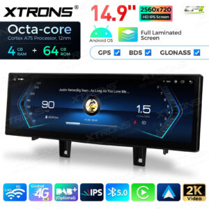 QLB42X5EV 14,9 Zoll für BMW X5 F15 (2017-2018) / X6 F16 (2017-2019) EVO Octa Core 4 + 64 GB Global 4G LTE Android Autoradio Multimedia Player mit vollständig laminiertem 2K IPS-Bildschirm – Bild 12