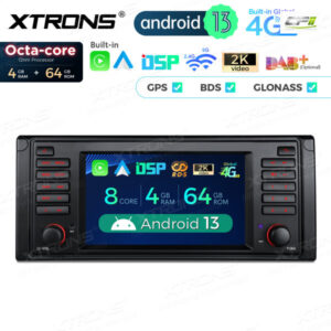 PX7439BL 7 Zoll Octa Core 4 + 64 GB Global 4G LTE Android Autoradio Multimedia Player Custom Fit für BMW – Bild 11