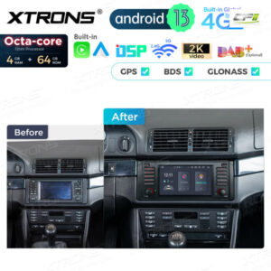 PX7439BL 7 Zoll Octa Core 4 + 64 GB Global 4G LTE Android Autoradio Multimedia Player Custom Fit für BMW – Bild 4