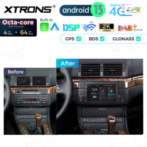 PX7446BL 7 Zoll für BMW / Rover / MG Octa Core 4 + 64 GB Global 4G LTE Android Autoradio Multimedia Player – Bild 4