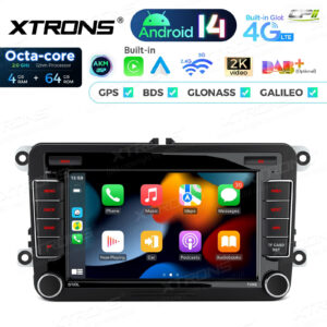 PX74MTVL 7 Zoll Octa Core 4 + 64 GB Android 14 Autoradio Multimedia Player Custom Fit für Volkswagen / SEAT / SKODA Global 4G LTE – Bild 8