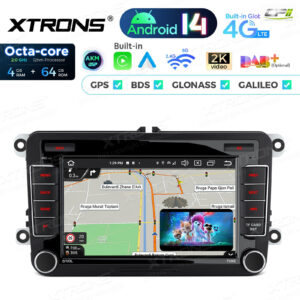 PX74MTVL 7 Zoll Octa Core 4 + 64 GB Android 14 Autoradio Multimedia Player Custom Fit für Volkswagen / SEAT / SKODA Global 4G LTE – Bild 10