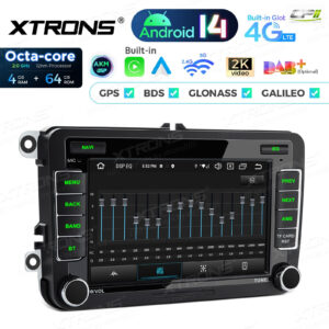PX74MTVL 7 Zoll Octa Core 4 + 64 GB Android 14 Autoradio Multimedia Player Custom Fit für Volkswagen / SEAT / SKODA Global 4G LTE – Bild 11