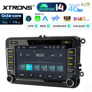 PX74MTVL 7 Zoll Octa Core 4 + 64 GB Android 14 Autoradio Multimedia Player Custom Fit für Volkswagen / SEAT / SKODA Global 4G LTE – Bild 12