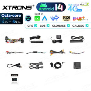 PX74MTVL 7 Zoll Octa Core 4 + 64 GB Android 14 Autoradio Multimedia Player Custom Fit für Volkswagen / SEAT / SKODA Global 4G LTE – Bild 15