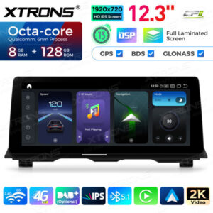 12,3 Zoll 8 GB + 128 GB Android Auto GPS Multimedia Player für BMW 5er F10 / F11 CIC System – Bild 8