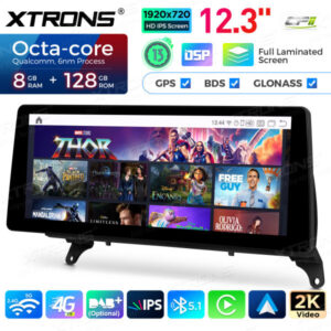 QGB23CIB12X5L 12,3 Zoll für BMW X5 E70 / X6 E71 CiC System Autoradio Multimedia Player Octa Core 8+128 Android 13 – Bild 9