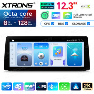 12,3 Zoll Xtrons Autoradio Multimedia Player für BMW 3er E90 / E91 / E92 / E93 ohne Originalanzeige