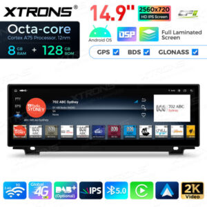 QLBH44FVCI 14,9 Zoll Octa Core 6 + 128 GB Global 4G LTE Android Autoradio Multimedia Player mit vollständig laminiertem 2K IPS-Bildschirm für BMW 5er F10 / F11 CIC – Bild 10