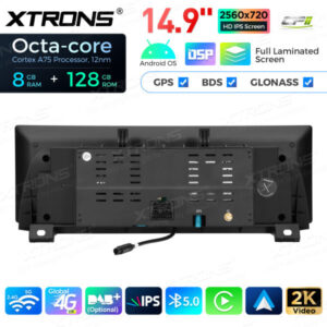 QLBH44FVCI 14,9 Zoll Octa Core 6 + 128 GB Global 4G LTE Android Autoradio Multimedia Player mit vollständig laminiertem 2K IPS-Bildschirm für BMW 5er F10 / F11 CIC – Bild 14