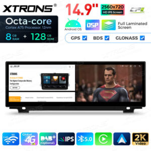 QLBH44FVNB 14,9 Zoll Octa Core 8 + 128 GB Global 4G LTE Android Autoradio Multimedia Player mit vollständig laminiertem 2K IP