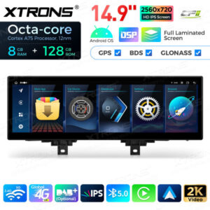 QLBH44THEVL 14,9 Zoll Octa Core 8 + 128 GB Global 4G LTE Android Autoradio Multimedia Player mit vollständig laminiertem 2K IPS-Bildschirm für BMW 30 F30 F31 F34 F35 / 4 Serie F32 F33 F36 NBT EVO – Bild 6