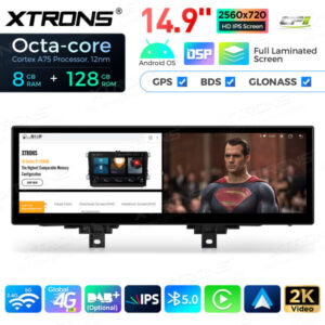 Android Autoradio XtronsQLBH44THNBL 14,9 Zoll Octa Core 8 + 128 GB Global 4G LTE  Multimedia  Bildschirm für BMW 3er F30 F31 F34 / 4 Serie F32 F33 F36 M3/F80 M4/F82 NBT – Bild 11