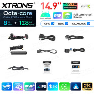 Android Autoradio XtronsQLBH44THNBL 14,9 Zoll Octa Core 8 + 128 GB Global 4G LTE  Multimedia  Bildschirm für BMW 3er F30 F31 F34 / 4 Serie F32 F33 F36 M3/F80 M4/F82 NBT – Bild 16