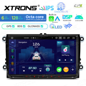 IXA94MTVL 9-Zoll-QLED-Display Android-Autoradio-Multimedia-Player Octa-Core-Prozessor 6 GB RAM und 128 GB ROM Individuelle Passform für VW, Skoda und SEAT