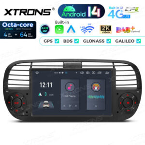 PX7450FBL 7 Zoll Octa Core 4 + 64 GB Global 4G LTE Android 14 Autoradio Multimedia Player Custom Fit für Fiat – Bild 7