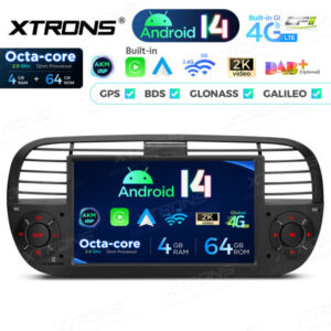 PX7450FBL 7 Zoll Octa Core 4 + 64 GB Global 4G LTE Android 14 Autoradio Multimedia Player Custom Fit für Fiat – Bild 9