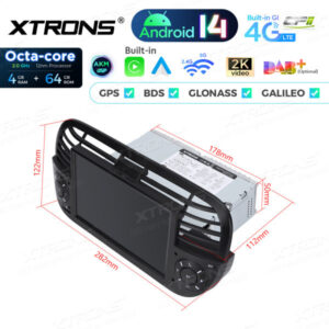 PX7450FBL 7 Zoll Octa Core 4 + 64 GB Global 4G LTE Android 14 Autoradio Multimedia Player Custom Fit für Fiat – Bild 16