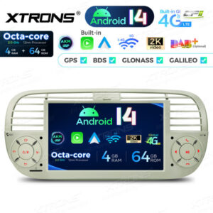 PX7450FCL 7 Zoll Octa Core 4 + 64 GB Global 4G LTE Android 14 Autoradio Multimedia Player Custom Fit für Fiat – Bild 9