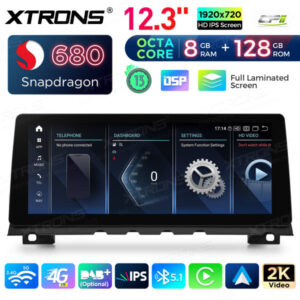 QGB23CIB12SV 12,3 '' für BMW 7er F01 F02 (2009-2012) Original CIC System Octa Core 8 + 128 Autoradio 4G Eingebaut in CP AA mit Android 13 Full Laminated Screen – Bild 4