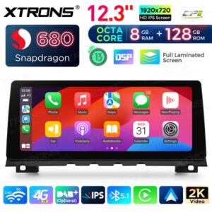 QGB23CIB12SV 12,3 '' für BMW 7er F01 F02 (2009-2012) Original CIC System Octa Core 8 + 128 Autoradio 4G Eingebaut in CP AA mit Android 13 Full Laminated Screen – Bild 6