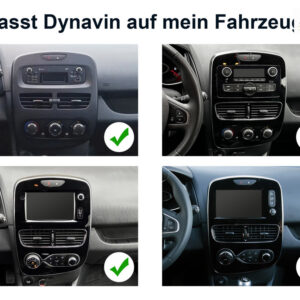 Alternative view of D9-RNCL Premium 192 GB Android Autoradio für Renault Clio mit 4 x 100W Class-D Verstärker, 9 Zoll Display (hochauflösend), Inkl. Head-up-Display, Apple CarPlay und Android Auto
