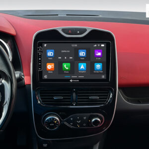 D9-RNCL Premium 192 GB Android Autoradio für Renault Clio mit 4 x 100W Class-D Verstärker, 9 Zoll Display (hochauflösend), Inkl. Head-up-Display, Apple CarPlay und Android Auto