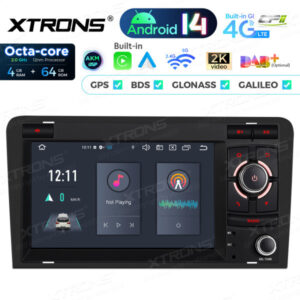 PX74A3AL 7-Zoll-Autoradio-Navigationssystem mit Android 14 Autoradio mit integriertem CarPlay und Android Auto und DSP Custom Fit für Audi – Bild 5