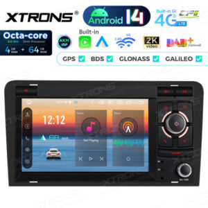 PX74A3AL 7-Zoll-Autoradio-Navigationssystem mit Android 14 Autoradio mit integriertem CarPlay und Android Auto und DSP Custom Fit für Audi – Bild 6