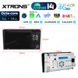 PX74A3AL 7-Zoll-Autoradio-Navigationssystem mit Android 14 Autoradio mit integriertem CarPlay und Android Auto und DSP Custom Fit für Audi – Bild 15