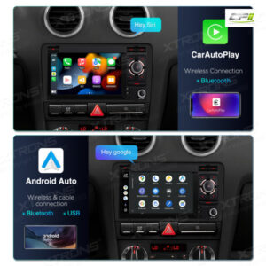 PX74A3AL 7-Zoll-Autoradio-Navigationssystem mit Android 14 Autoradio mit integriertem CarPlay und Android Auto und DSP Custom Fit für Audi – Bild 3