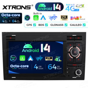 PX74A4AL 7-Zoll-Android-14-Autoradio-Navigationssystem mit integriertem CarPlay und Android Auto und DSP Custom Fit für Audi und SEAT Abverkauf – Bild 9