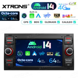 PX72QSFBL 7 Zoll Octa Core 4 + 64 GB Global 4G LTE Android Autoradio Multimedia Player Custom Fit für Ford – Bild 8