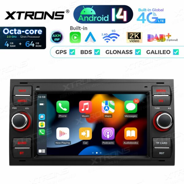 PX72QSFBL 7 Zoll Octa Core 4 + 64 GB Global 4G LTE Android Autoradio Multimedia Player Custom Fit für Ford – Bild 9