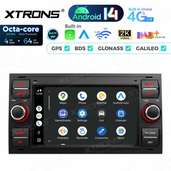 PX72QSFBL 7 Zoll Octa Core 4 + 64 GB Global 4G LTE Android Autoradio Multimedia Player Custom Fit für Ford – Bild 10