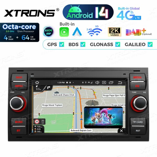 PX72QSFBL 7 Zoll Octa Core 4 + 64 GB Global 4G LTE Android Autoradio Multimedia Player Custom Fit für Ford – Bild 11