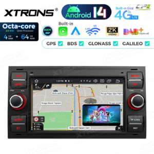 PX72QSFBL 7 Zoll Octa Core 4 + 64 GB Global 4G LTE Android Autoradio Multimedia Player Custom Fit für Ford – Bild 11