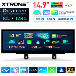 QLBH44THNBR3 14,9 Zoll Octa Core 8 + 128 GB Global 4G LTE Android Autoradio Multimedia Player mit vollständig laminiertem 2K IPS-Bildschirm für BMW 3/4 Series M3 M4 NBT RHD Rechtslenker – Bild 6