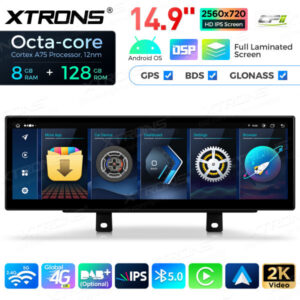 QLBH44THNBR3 14,9 Zoll Octa Core 8 + 128 GB Global 4G LTE Android Autoradio Multimedia Player mit vollständig laminiertem 2K IPS-Bildschirm für BMW 3/4 Series M3 M4 NBT RHD Rechtslenker – Bild 7