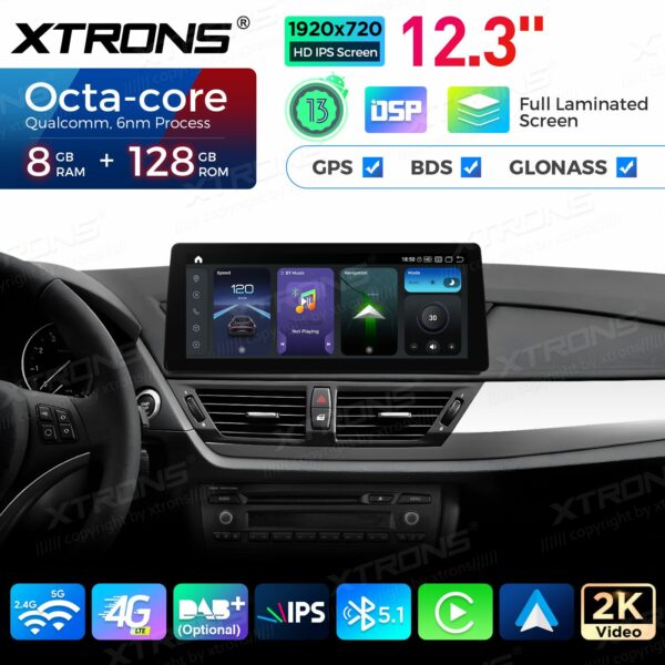 Android Autoradio Xtrons QGB23CIB12FVGT Octar Core 8GB+128GB 12,3 Zoll für BMW 5er F07 GT (2011-2012) Original CIC System – Bild 5