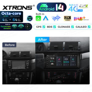 PX1439BLHG 10,25 Zoll Octa Core 4 + 64 GB Fit für BMW Global 4G LTE Android 14 AKM DSP Autoradio Multimedia Player Benutzerdefinierte – Bild 4