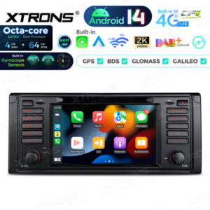 PX7439BG 7 Zoll Octa Core 4 + 64 GB Global 4G LTE Android 14 Autoradio Multimedia Player Speziell für BMW – Bild 8
